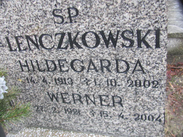 Hildegarda Lenczkowska 1913 Mikołów - Grobonet - Wyszukiwarka osób pochowanych