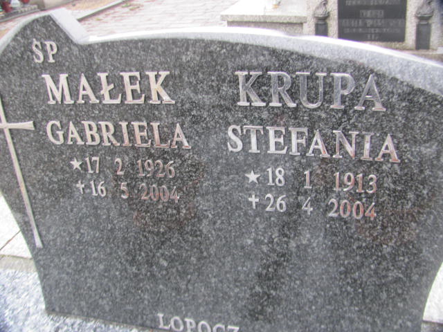 Gabriela Małek 1926 Mikołów - Grobonet - Wyszukiwarka osób pochowanych