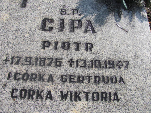 Piotr Cipa 1876 Mikołów - Grobonet - Wyszukiwarka osób pochowanych