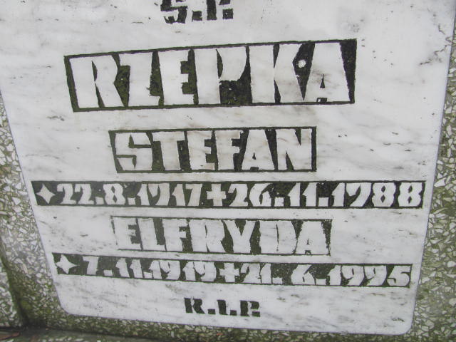 Stefan Rzepka 1917 Mikołów - Grobonet - Wyszukiwarka osób pochowanych