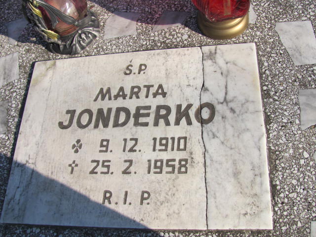 Marta Jonderko 1910 Mikołów - Grobonet - Wyszukiwarka osób pochowanych