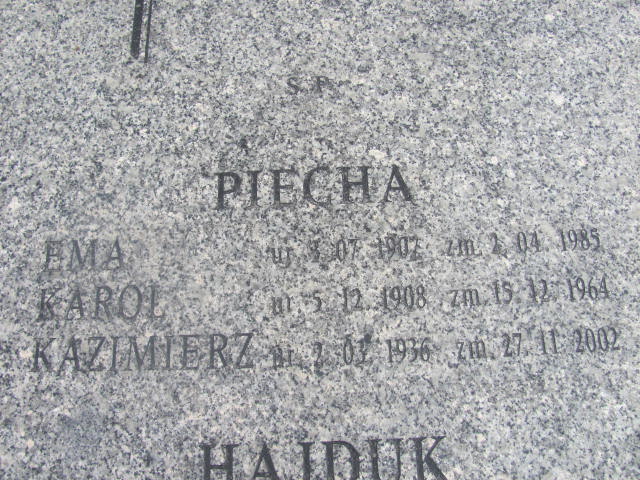 Karol Piecha 1908 Mikołów - Grobonet - Wyszukiwarka osób pochowanych