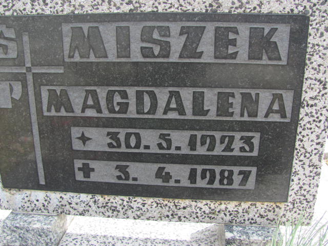 Magdalena Miszek 1923 Mikołów - Grobonet - Wyszukiwarka osób pochowanych