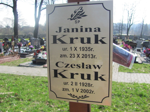 Czesław Kruk 1928 Mikołów - Grobonet - Wyszukiwarka osób pochowanych